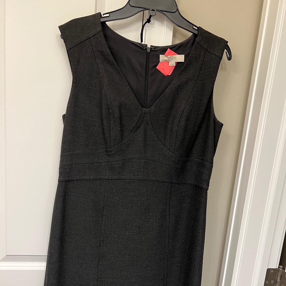 Size 12 Ladies Suit Dress Dark Charcoal Gray